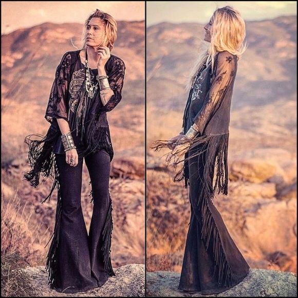 REGULAR LENGTH HIP HUGGER BELL BOTTOMS - Picture 5 of 8